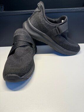 Orthofeet Womens Black Naya Slip on Walking Shoes Size 8D Wide